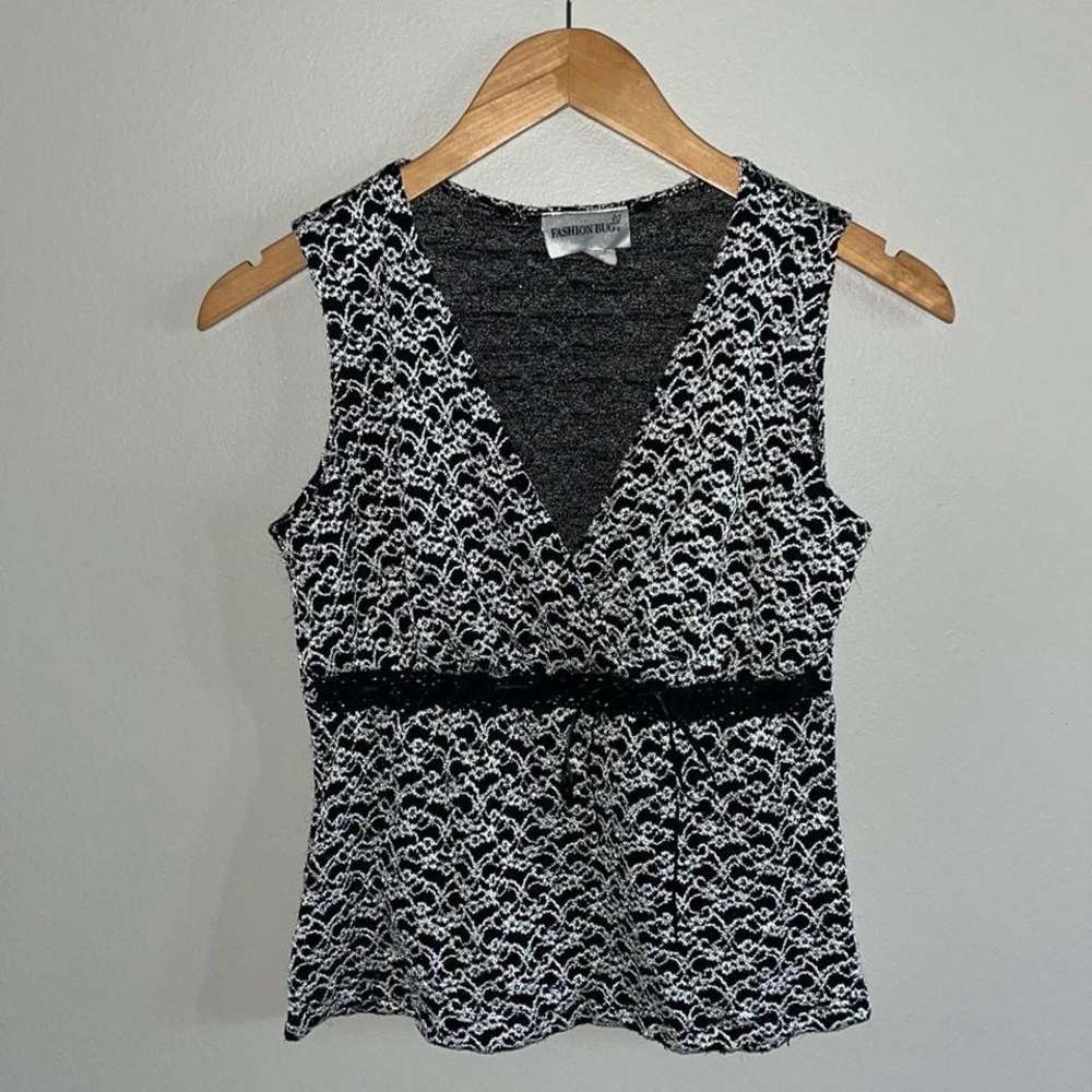 Fashion Bug Y2K Coquette Ribbon Tie Blouse